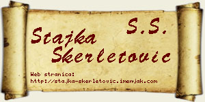 Stajka Skerletović vizit kartica